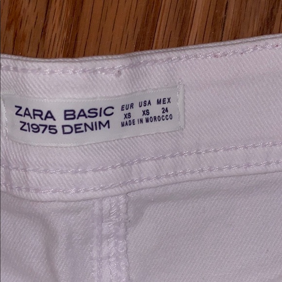 White Denim Skirt with Stripe Detail - Picture 5 of 5